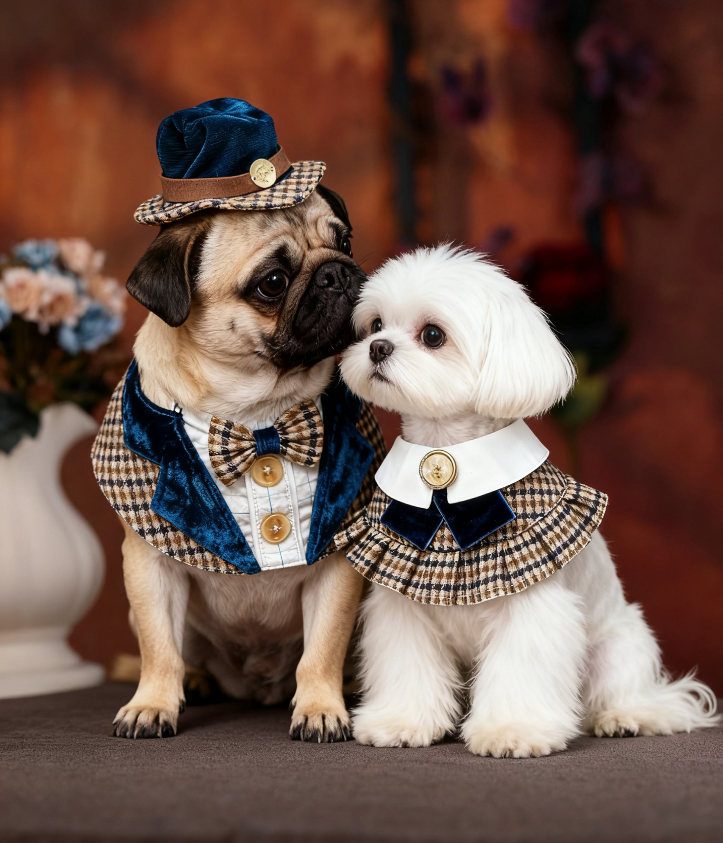 Women Vintage British Scarf (Blue) 復古英倫女裝圍巾(藍色)