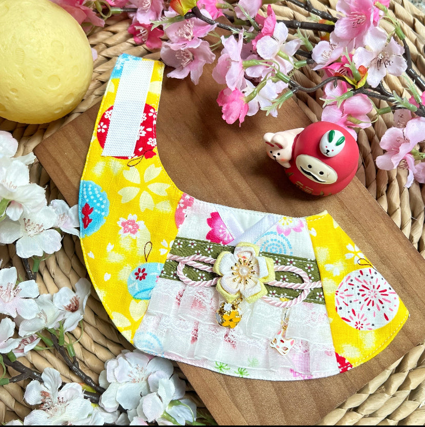 Gion Matsuri Inari Yukata Scarf with Shinto fox 夏日祭之稻荷浴衣圍巾配日本白狐