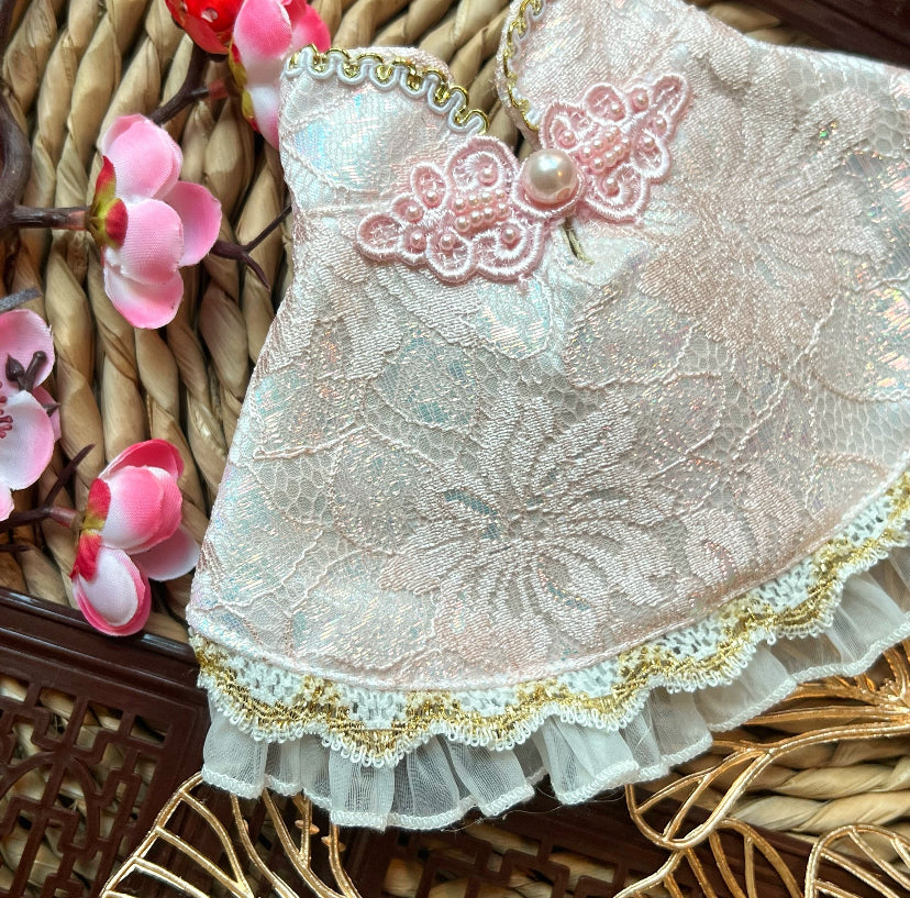 GDC0751 毛毛櫻花披肩(米白色)