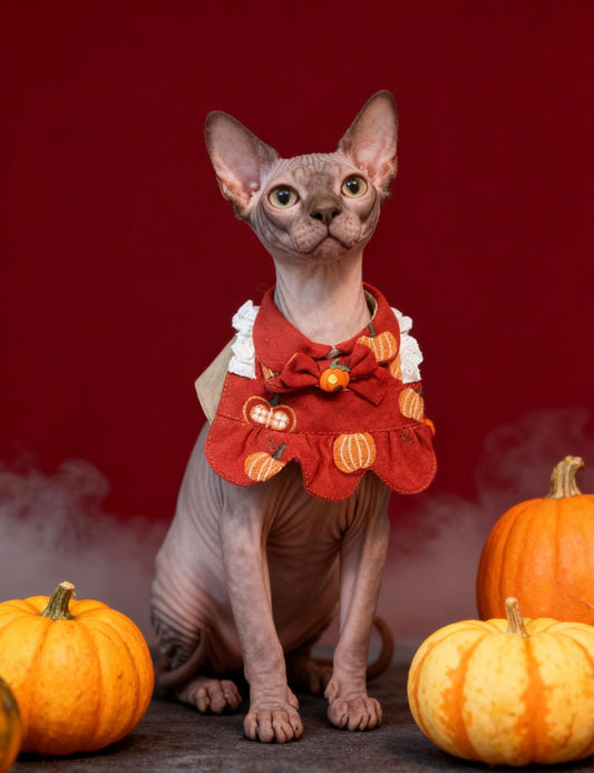 Forest Pumpkin Bubble Pet Skirt - Orange