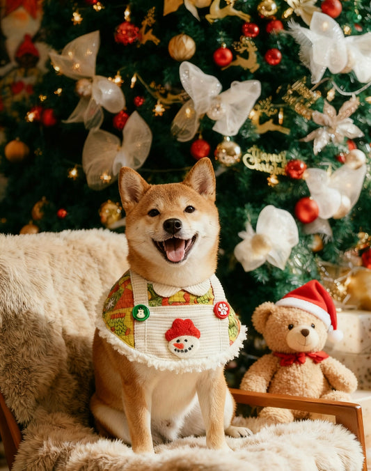 Snowman Overalls Pet Scarf product image 2 | GutsDogCom