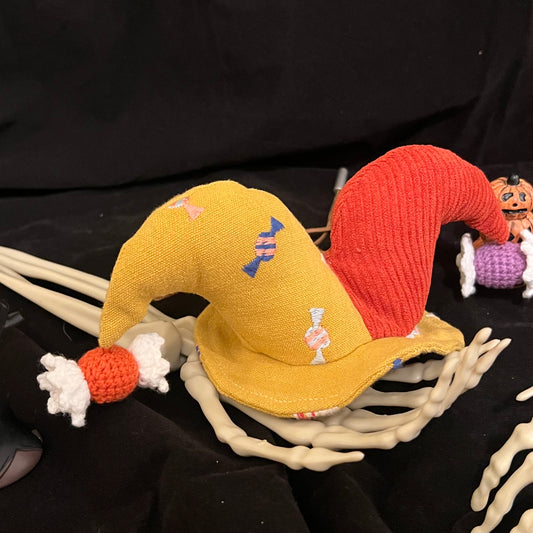 Candy Clown Pet Hat - Yellow Orange