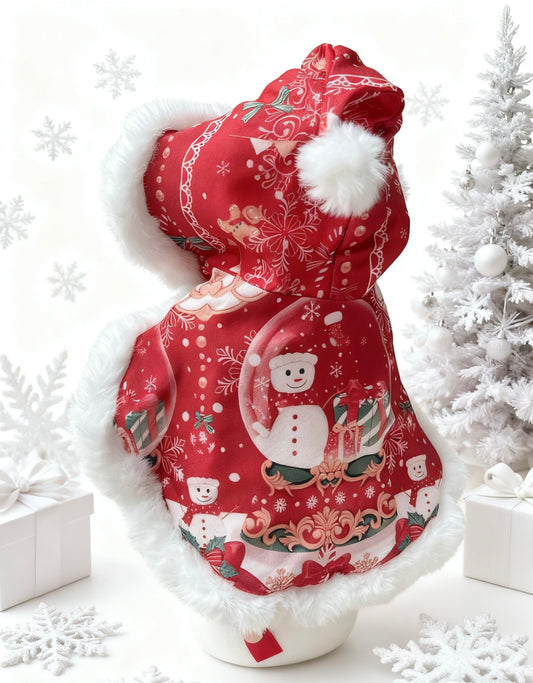 Christmas Ornament Faux Fur Pet Cape product image 2 | GutsDogCom