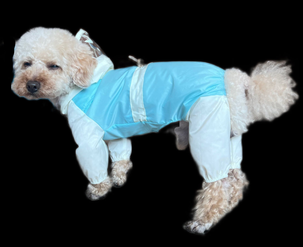 Waterproof Breathable Pet Raincoat - Blue Yellow