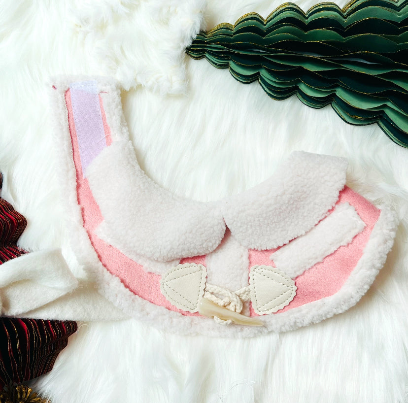 Korean Style Pink Fleece Cape 韓風粉紅毛絨圍巾