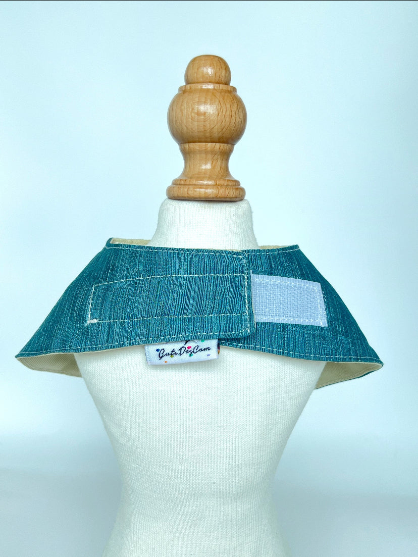 Traditional Korean Hanbok with Waist Pouch Scarf (Ocean blue with emerald green) 傳統韓服掛袋圍巾(海藍翠綠色)