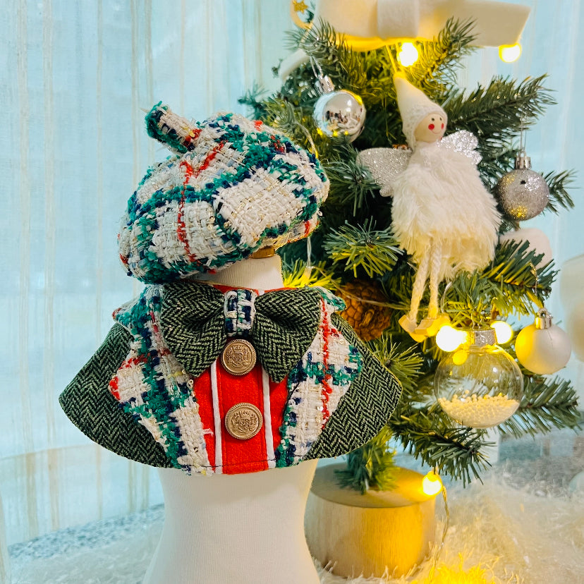 GDC0734 粗毛綠野聖誕畫家帽