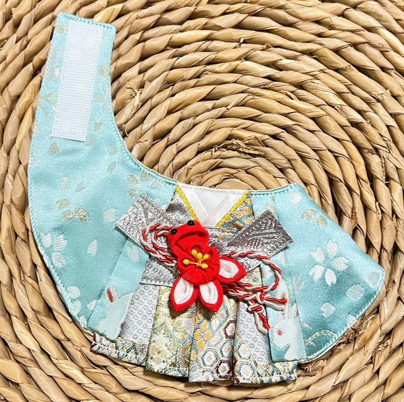 Lucky Goldfish with Jade Rabbit Kimono Scarf 祭典月兔伴金魚和服圍巾
