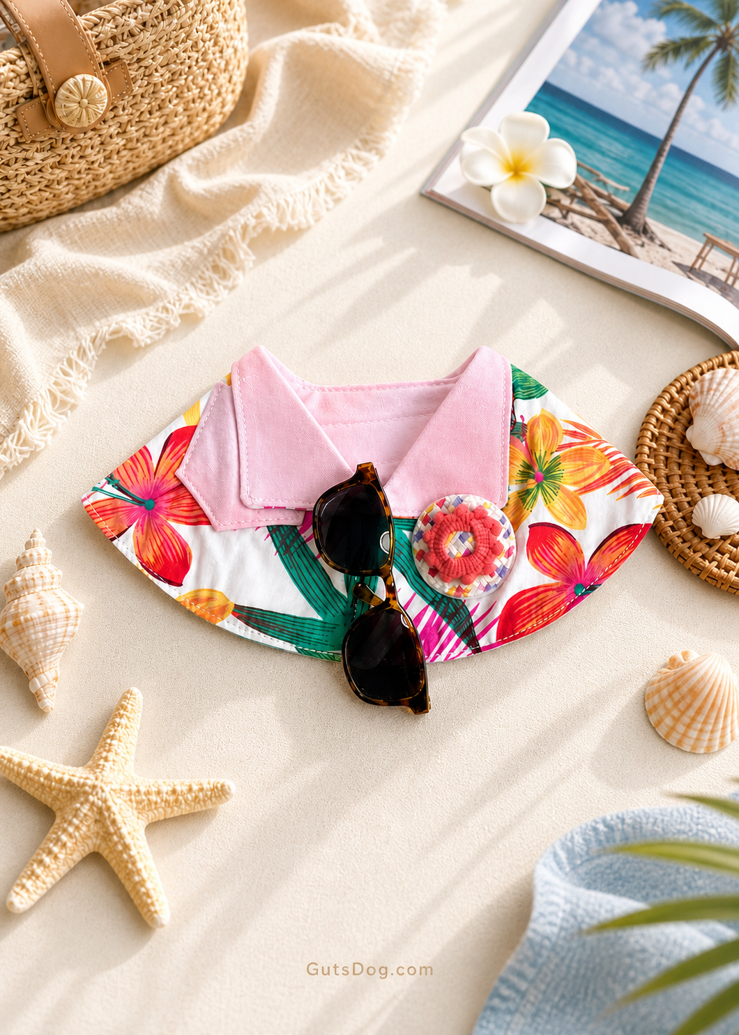 Hawaiian Shirt Collection – Blush Coast detail | GutsDogCom