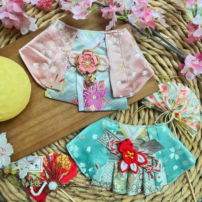 Sakura with Jade Rabbit Kimono Scarf 祭典月兔伴櫻花和服圍巾