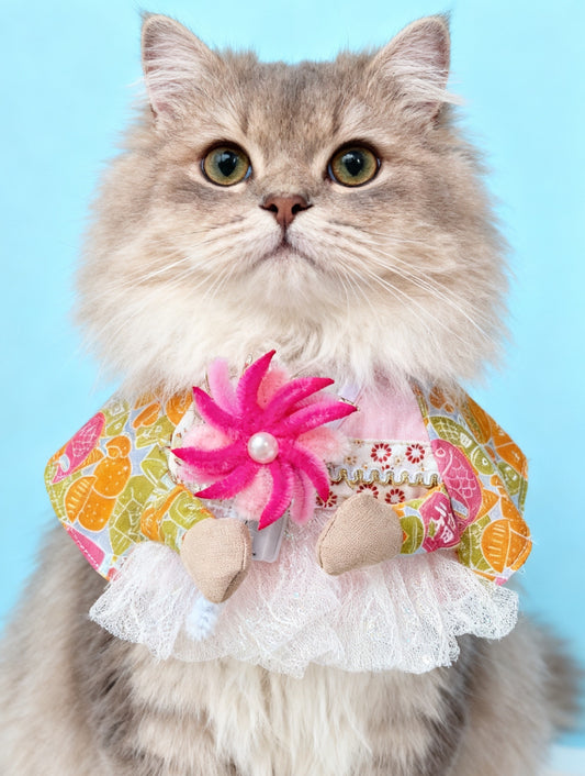 GDC1012 煙火祭典櫻舞和服圍巾(女款)