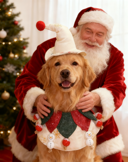 Christmas Forest Elf Pet Scarf product image 2 | GutsDogCom