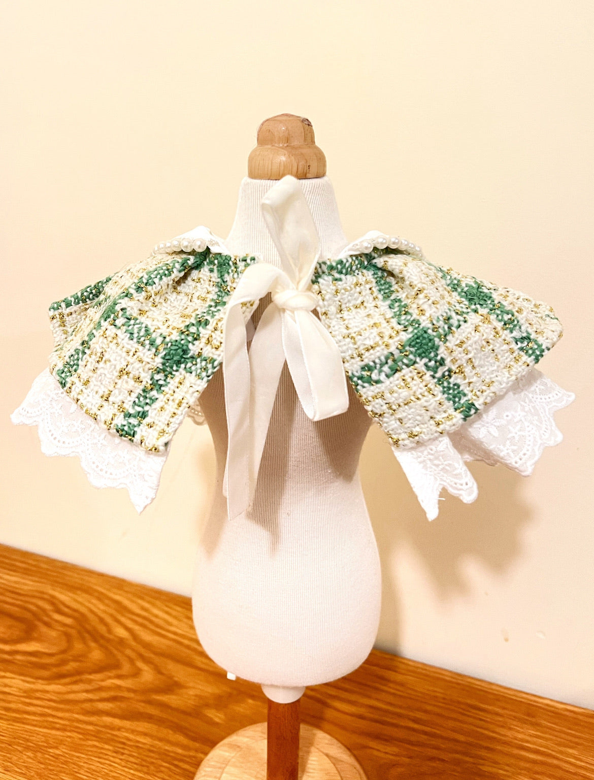 GDC0515 貴族復古校園圍巾(金綠色)