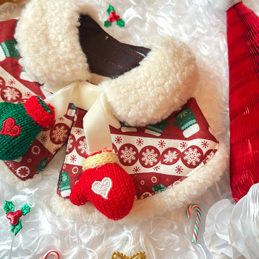 Christmas Cape with Gloves 聖誕掛頸手套毛毛圍巾