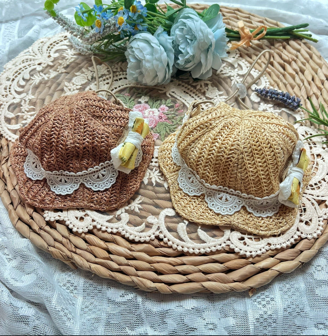 GDC0954 鈎織草帽(淺色)