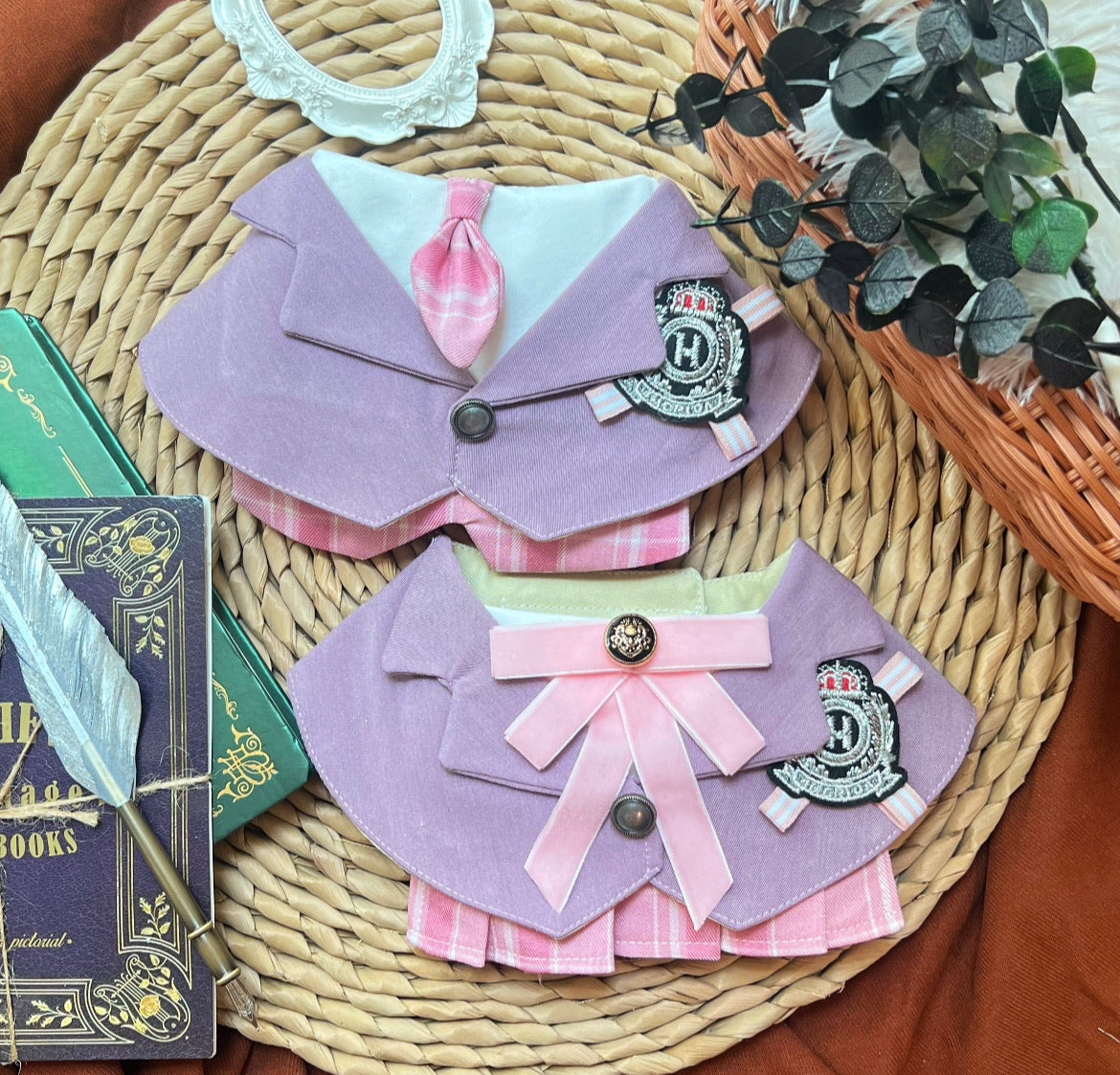 GDC0972 限定粉紫-哈利波特校園男裝圍巾