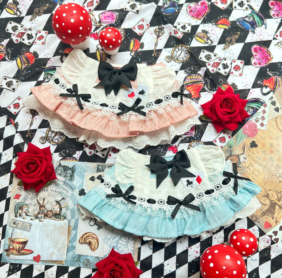 Alice's Azure Dream Collar Scarf-Pink 愛麗絲的女夢幻粉領巾