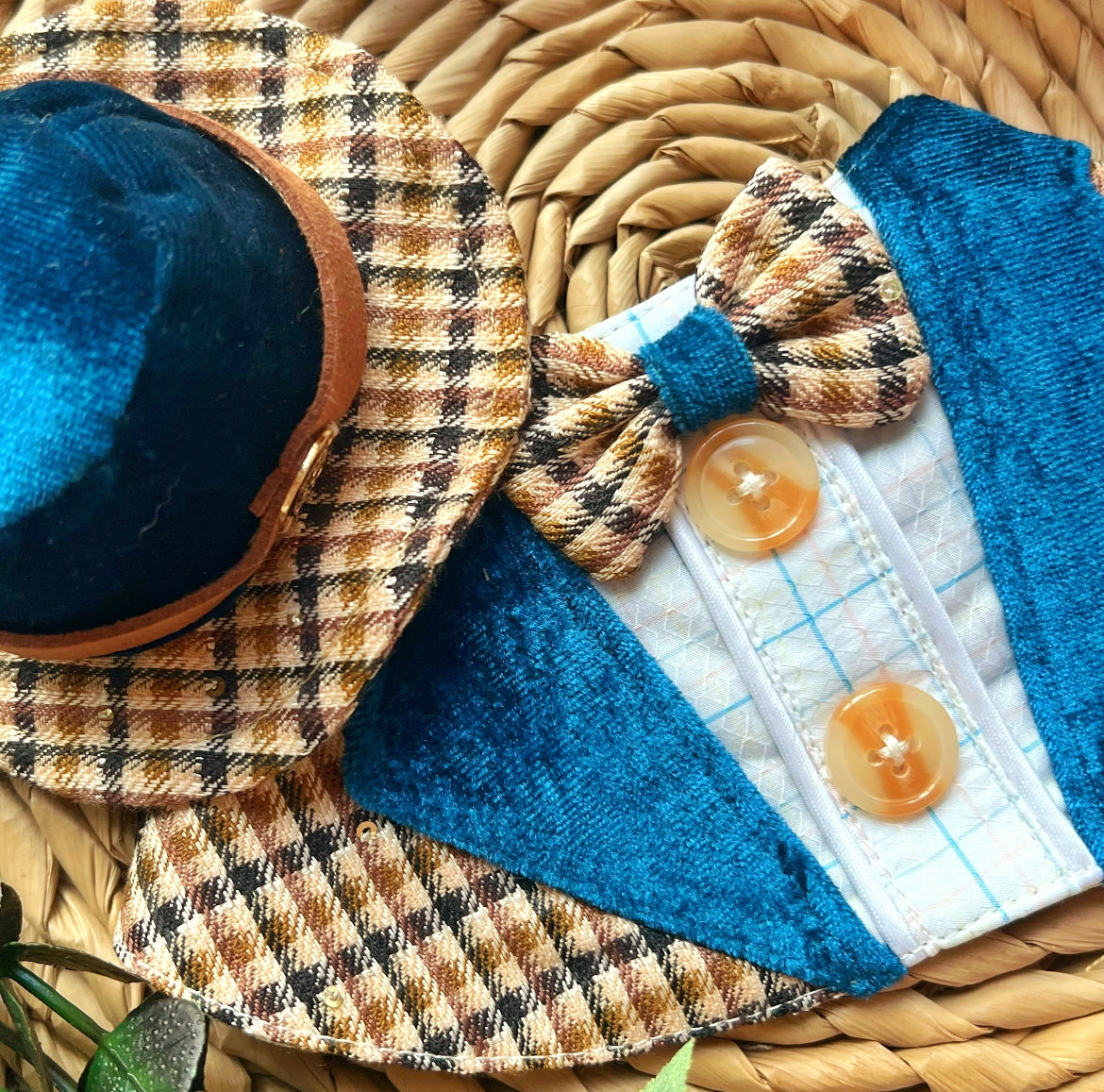 Vintage British Suit Scarf (Blue) 復古英倫西裝圍巾(藍色)