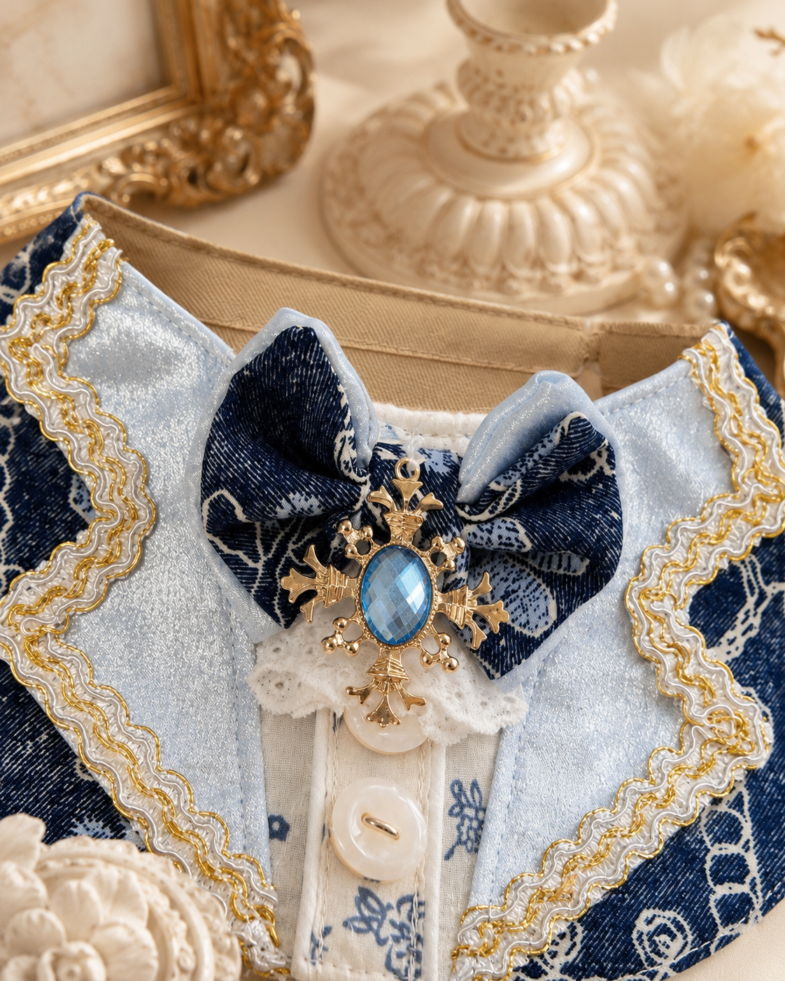Versailles Denim Gentleman Scarf 凡爾賽丹寧西裝領巾
(預訂-6/20發貨)