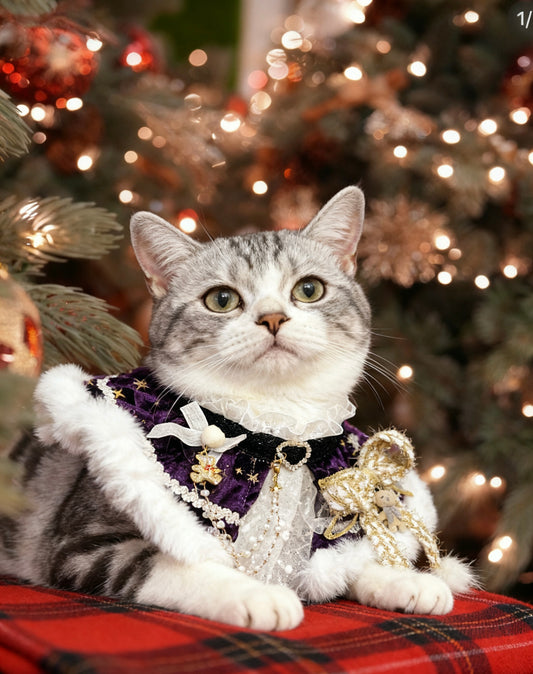 Christmas Gala Ball Scarf (Purple) product image 2 | GutsDogCom