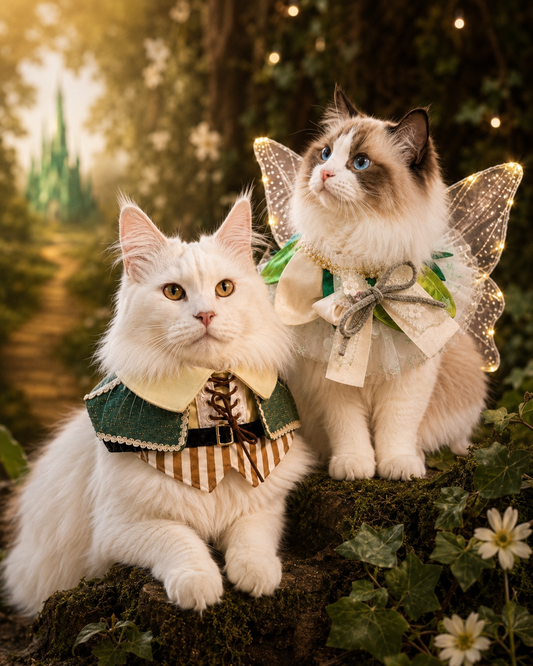Forest fantasy pet collar styling detail | GutsDogCom