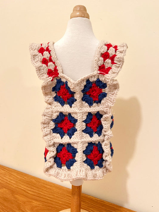 Bunny Vintage Crochet Pet Sweater product image 2 | GutsDogCom