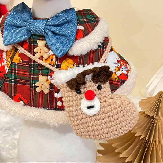 Christmas Bear Bow Tie Pet Scarf product image 2 | GutsDogCom