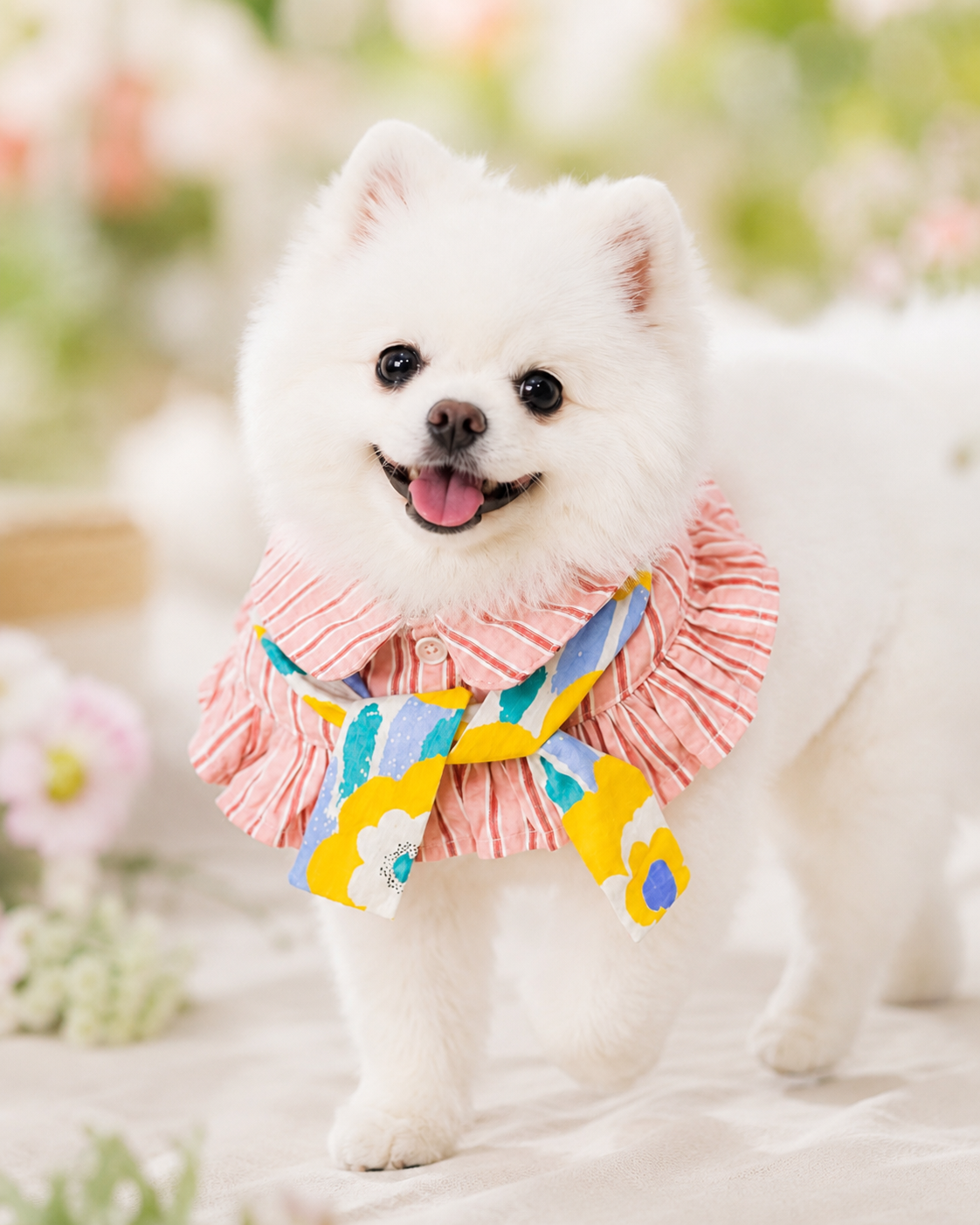 盛夏間條恤衫-女款 Sunny Stripe Shirt Collar Scarf – Girl