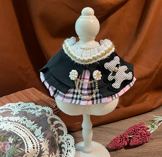 GDC0905 優雅粉紅格女款圍巾