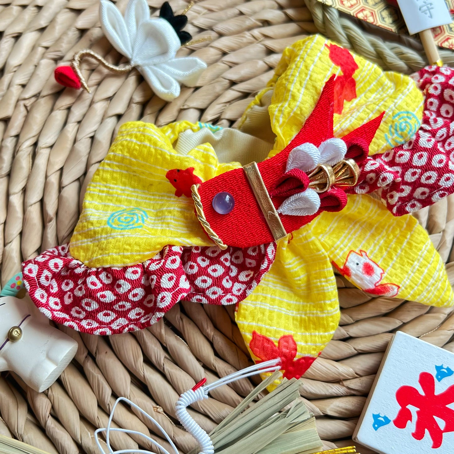 Asakusa Koi Flag Yukata Towel (Bamboo Cloth) 淺草錦鯉旗浴衣巾（日本竹節布）