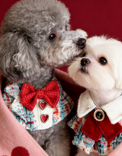 GDC0530 藍紅粗毛編織西裝圍巾