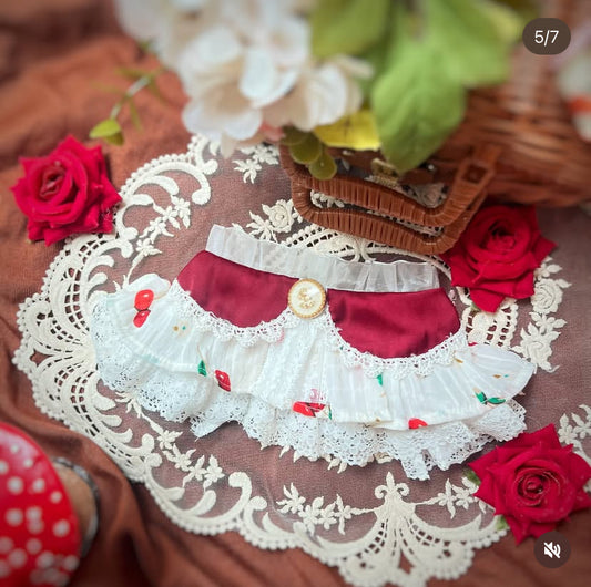 Vintage French Cherry Scarf(White) 復古法式車厘子圍巾 (白色)