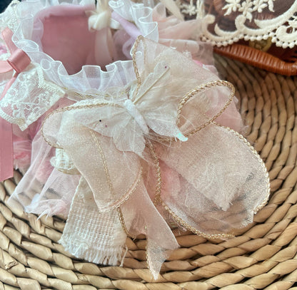 Pink Flowered Fairy Scarf 春田花花粉紅小仙圍巾