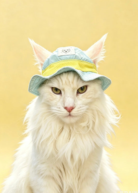 Water-Repellent Breathable Bucket Hat (Sky Blue / Yellow) product image 2 | GutsDogCom