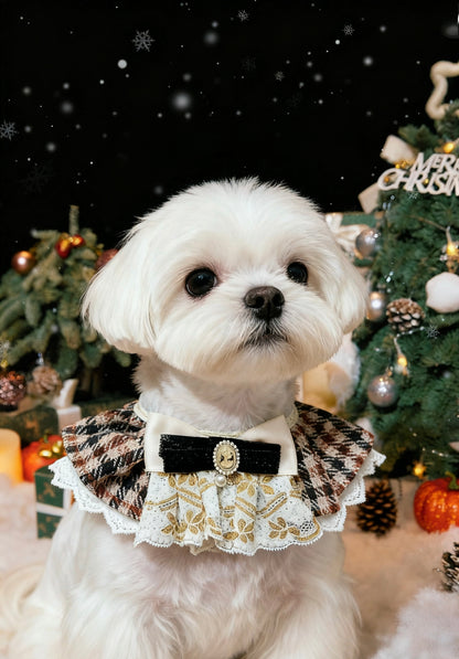 GDC0961 皇室復古啡格女裝圍巾