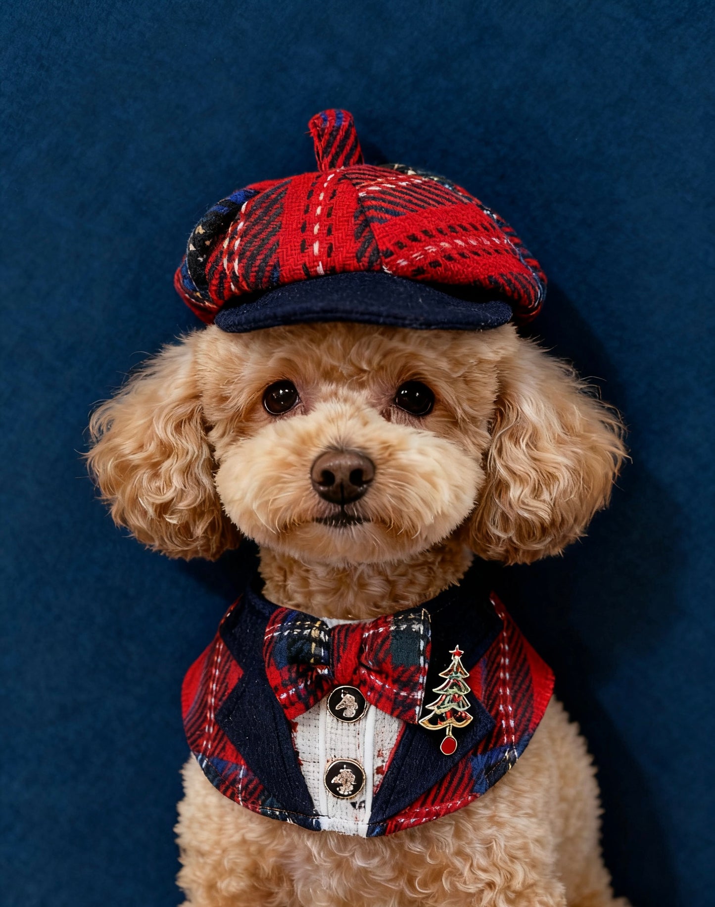 Classic Red Checkered Gentleman Suit Scarf 經典紅格紳士西裝圍巾