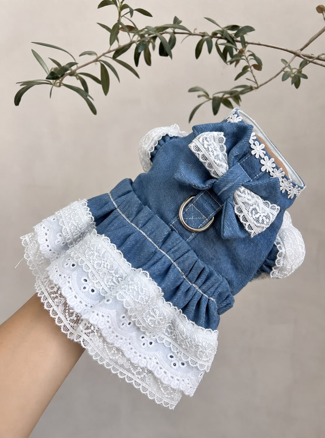Élodie Denim Lace Harness
