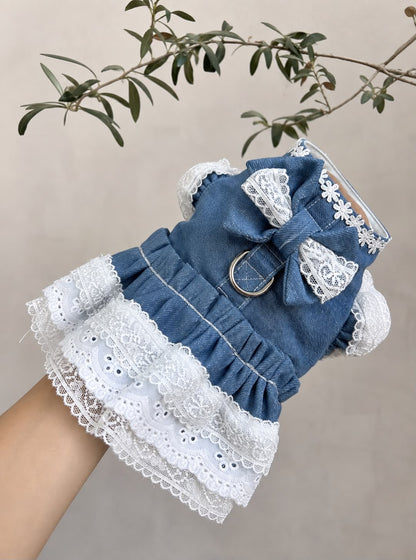 Élodie Denim Lace Harness