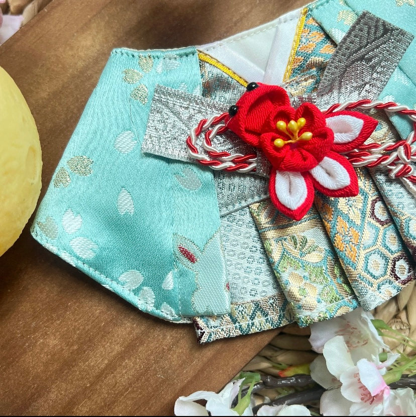 Lucky Goldfish with Jade Rabbit Kimono Scarf 祭典月兔伴金魚和服圍巾