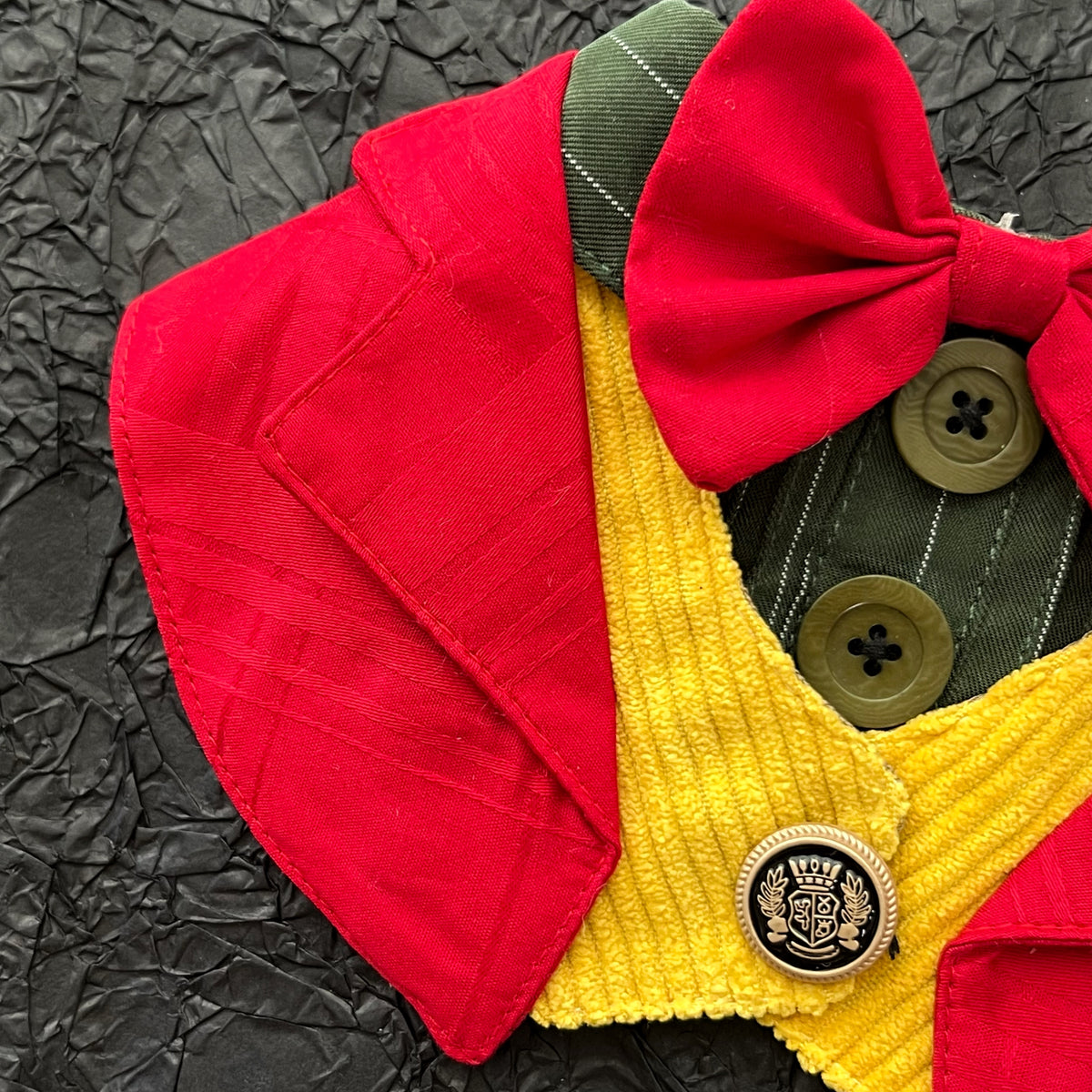 Crazy Clown Suit Scarf (Red and ginger yellow)