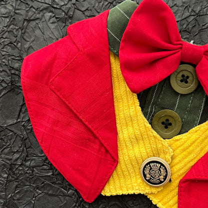 Crazy Clown Suit Scarf (Red and ginger yellow)