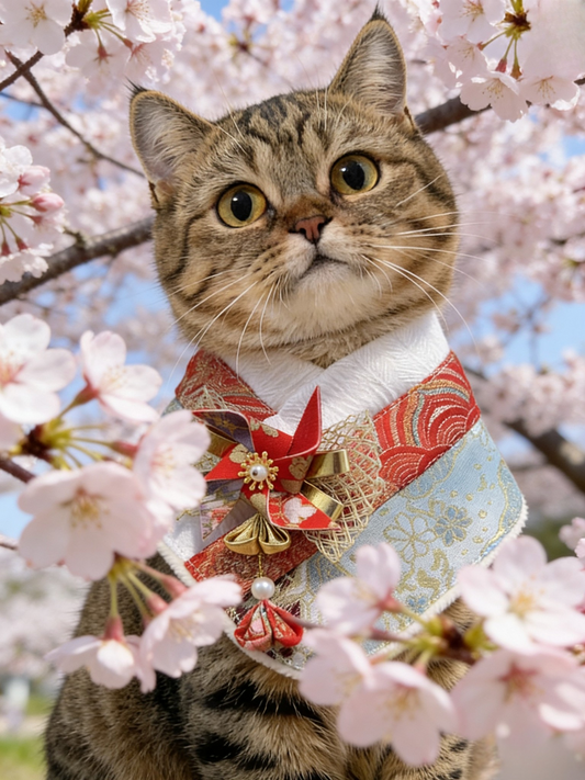 幸運風車櫻華金襴領巾