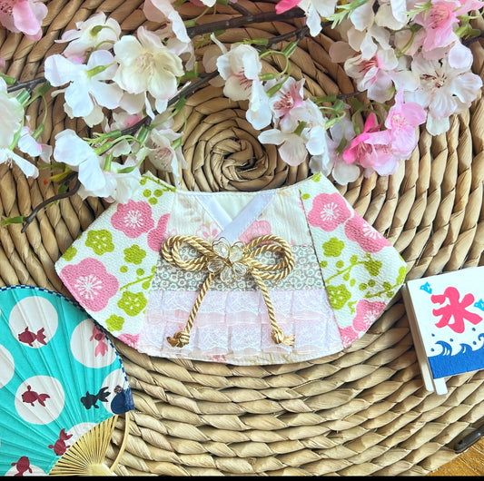 Japanese Cherry Blossom Lace Kimono Scarf 日本櫻花蕾絲和服領巾