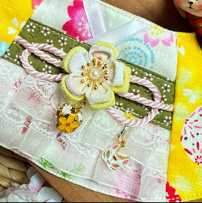 Gion Matsuri Inari Yukata Scarf with Shinto fox 夏日祭之稻荷浴衣圍巾配日本白狐