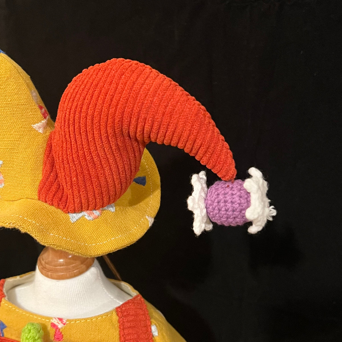 Candy Clown Pet Hat - Yellow Orange