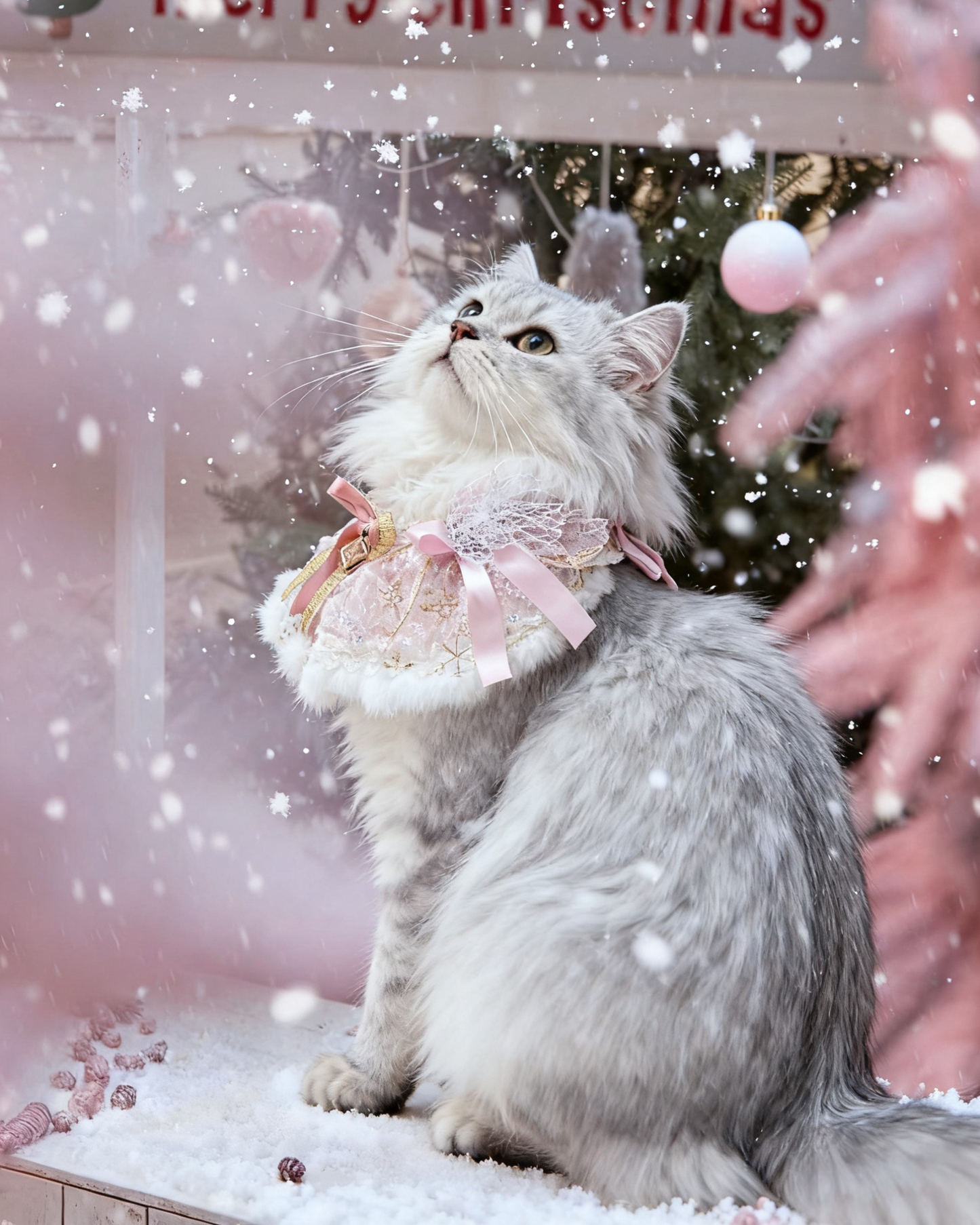 GDC1020 冰雪粉紅色圍巾