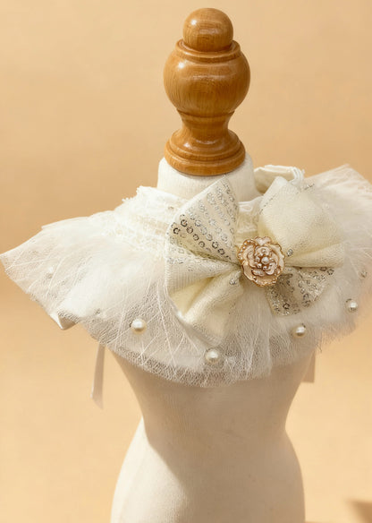 GDC0652 法式玫瑰花蕾絲圍巾