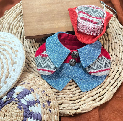 GDC0571 壓花牛仔民族圍巾