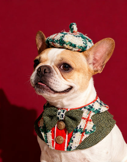 Tweed Green Wilderness Christmas Suit Scarf 粗毛綠野聖誕西裝