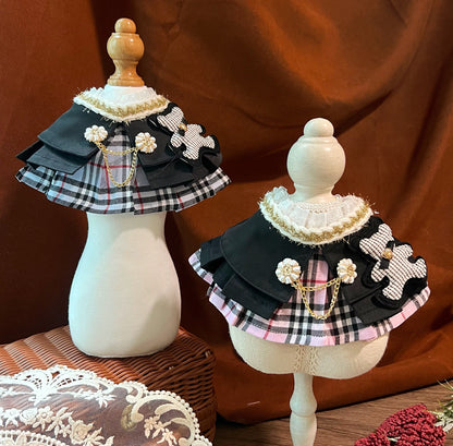 GDC0905 優雅粉紅格女款圍巾